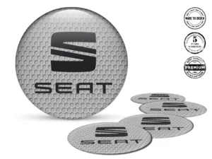 Seat Pegatina de Cúpula Estilo Logos de Rueda Premium